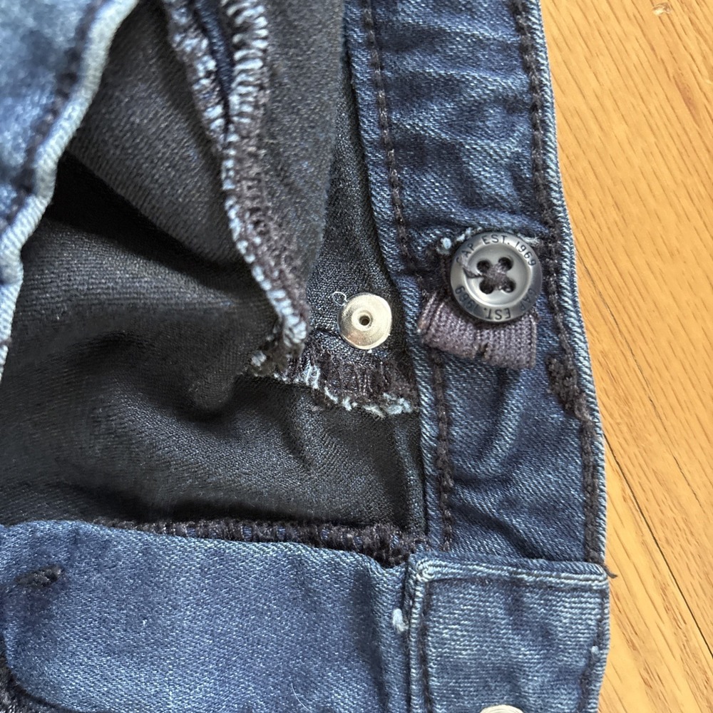 Gap Jeans Girls Sz 14 Blue Super Skinny Adjustable Waist 5 Pocket Button Closure - Picture 10 of 11